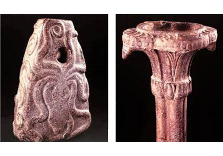Αντικείμενα μινωικής περιόδου από rosso antico (χταπόδι και λωτός) από το Μουσείο της Κνωσού Αντικείμενα μινωικής περιόδου από rosso antico (χταπόδι και λωτός) από το Μουσείο της Κνωσού 
