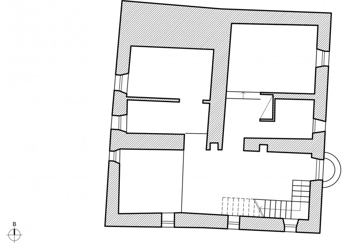 Σχέδιο κάτοψης ισογείου Αρχοντικού Σαντίκος.
