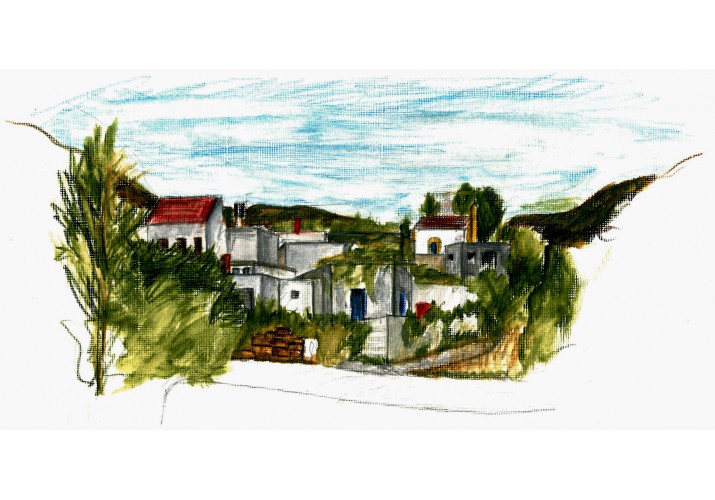 Σκίτσο από βορειοανατολικό τμήμα του οικισμού (δεύτερη ενότητα)