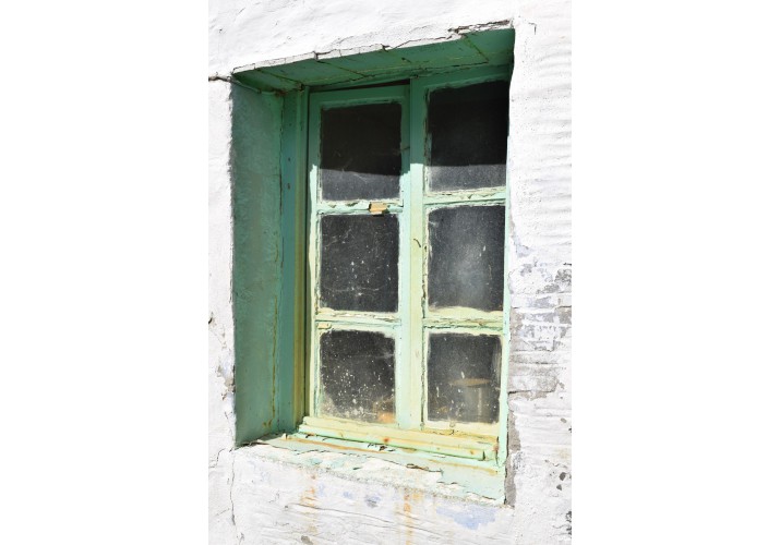 Ξύλινο δίφυλλο παράθυρο χωρίς φεγγίτη