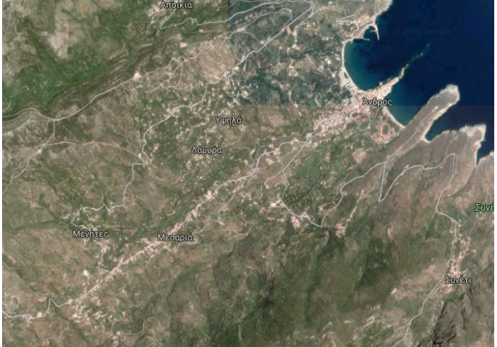 Θέση του οικισμού ως προς την Χώρα.