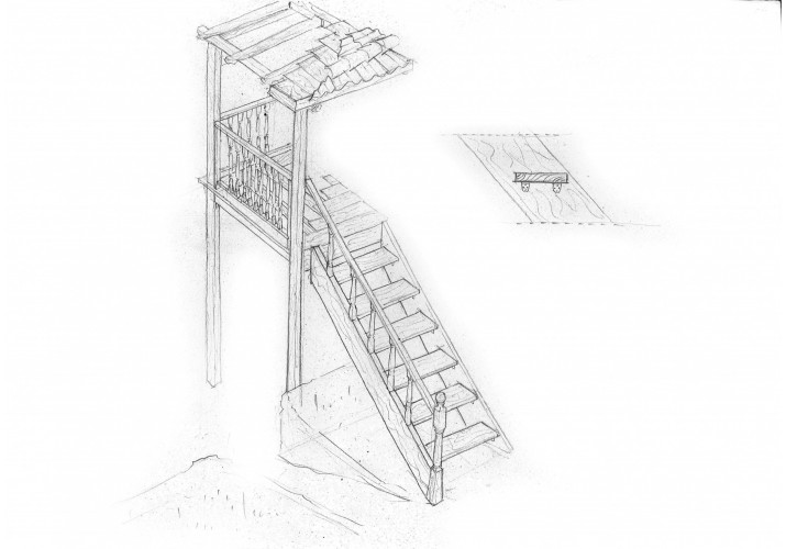 Εξωτερική ξύλινη σκάλα