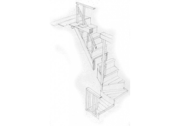Εσωτερική ξύλινη σκάλα