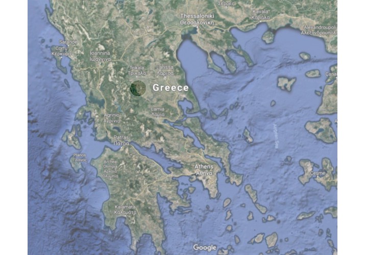 Θέση του νομού Καρδίτσας στην Ελλάδα