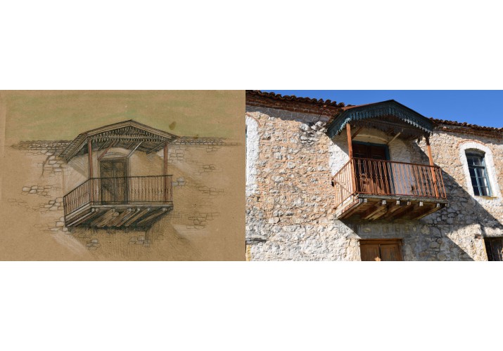 Εξώστης με μεταλλική αετοματική στέγαση