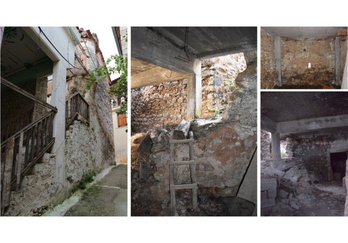 Αντικατάσταση κατεστραμμένων ξύλινων οροφών από μπετονένιες πλάκες και η ενσωμάτωση μπετονένιων υποστυλωμάτων σε παλαιές πέτρινες τοιχοποιίες