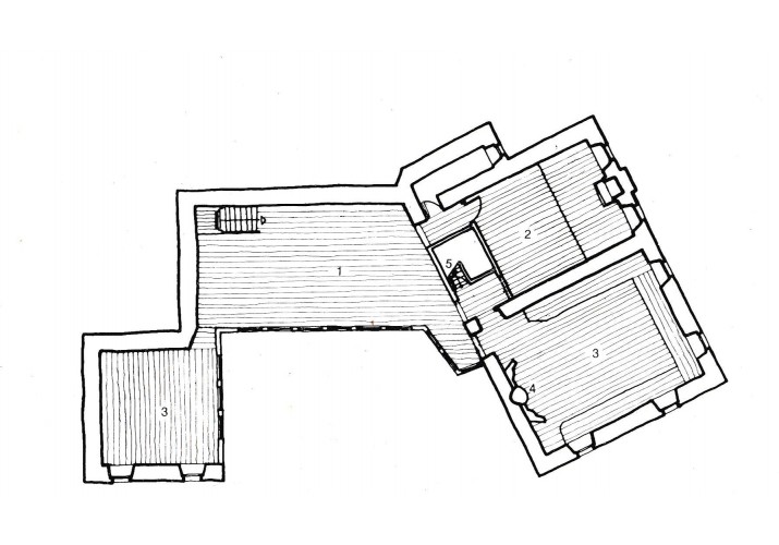 Οικία Ράδου - Κάτοψη ορόφου 
(πηγή: ArchitecturalFiles.com)