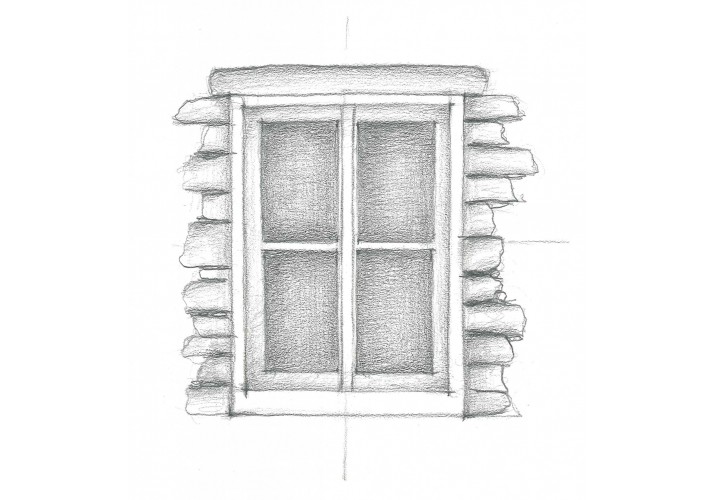 Δίφυλλο παράθυρο με τέσσερα ίσα  τζάμια 