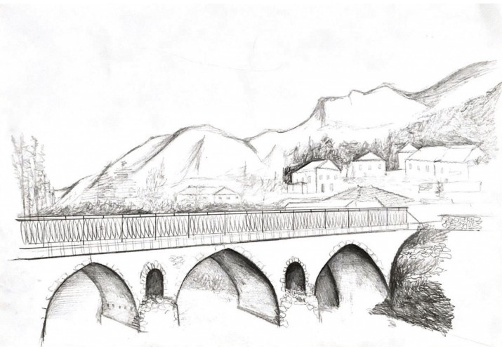 Κάτω πέτρινη γέφυρα που συνδέει την περιοχή της Σίου με το Κοίλασο