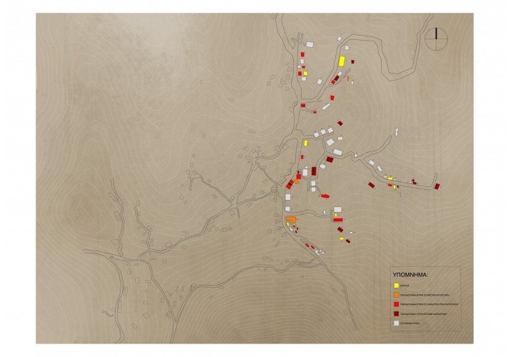 Χάρτης κατάστασης παραδοσιακών κτιρίων.
