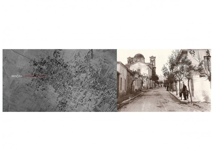 Ορθοφωτογραφία Κερατέας (περίπου 1945-1960) και λεωφόρος Αθηνών - Σουνίου 1933