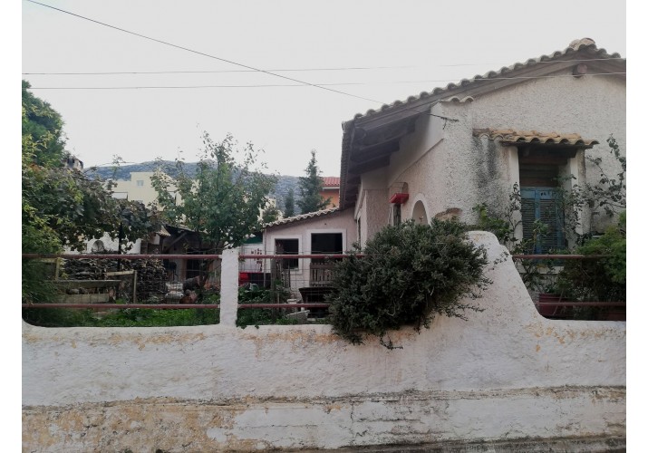 Πρόσοψη κατοικίας με μαντρότοιχο