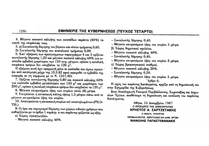 ΦΕΚ 105 Δ 1988