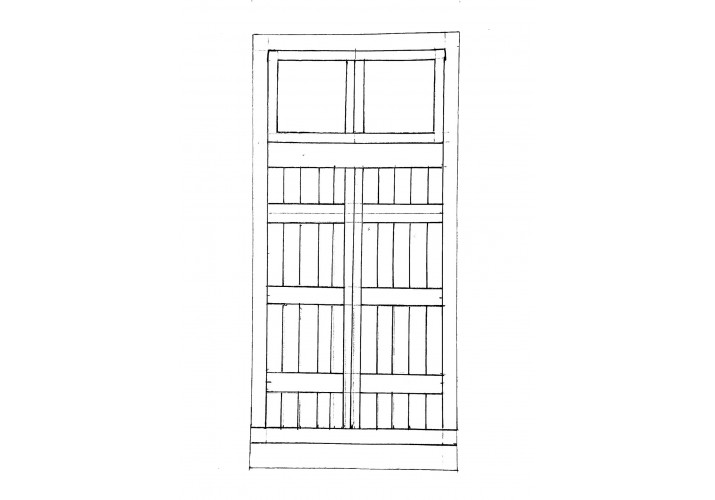 Σκίτσο καρφωτής πόρτας (εσωτερική άποψη)