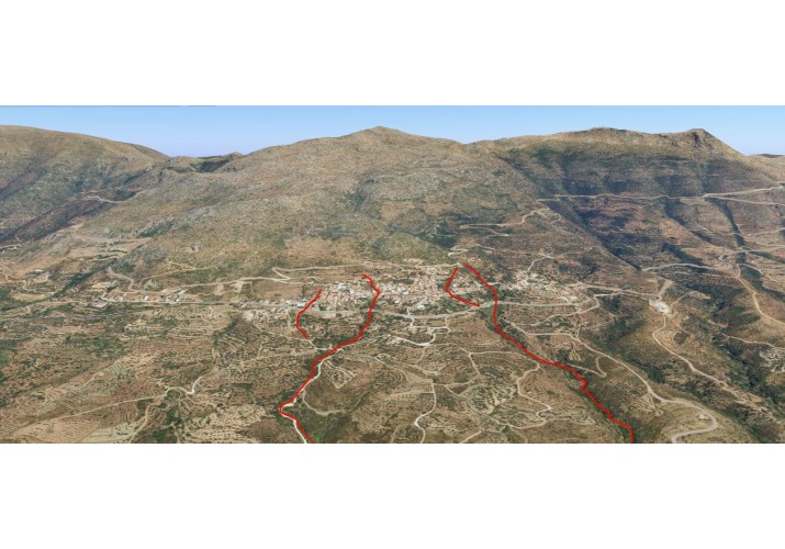 Χάρτης 1 με τα ρέματα που διασχίζουν το Λάχι