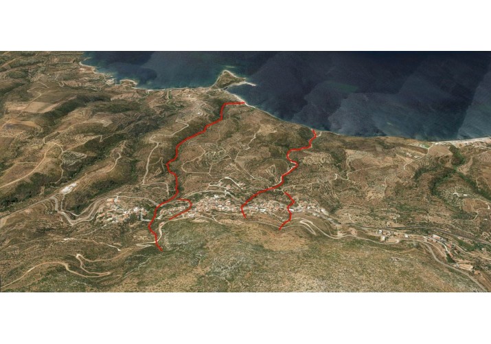 Χάρτης 2 με τα ρέματα που διασχίζουν το Λάχι