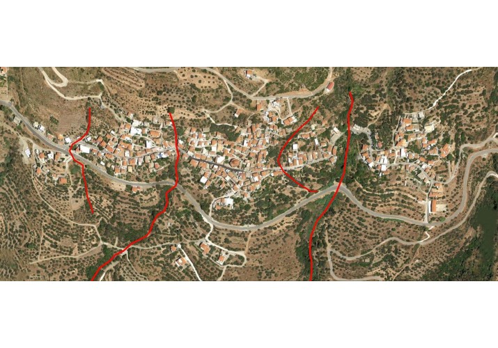 Χάρτης 3 με τα ρέματα που διασχίζουν το Λάχι