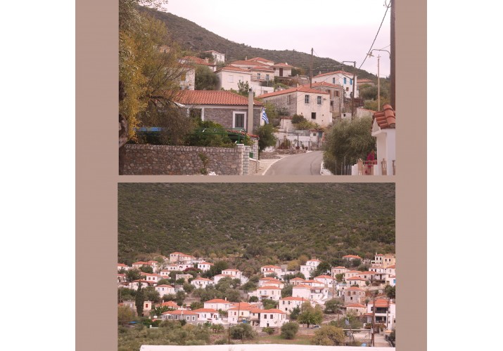 Μακρινές Φωτογραφίες Στο Ορεινό Τμήμα Ιέρακα Που Δείχνει Το Σύνολο Των Καμινάδων Στις Στέγες Των Σπιτιών
