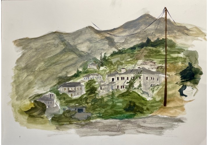 Η σχέση του οικισμού με τους γύρω όγκους των Αθαμανικών ορών.
