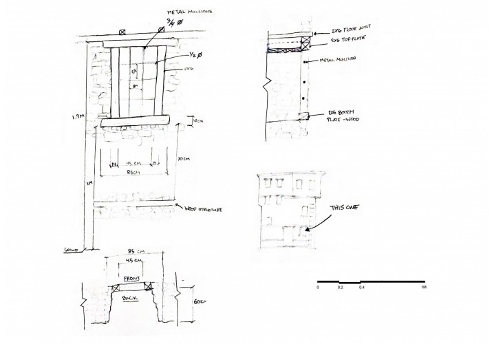 Σκαριφήματα κουφώματος ισογείου 
(Κατοικία 70)