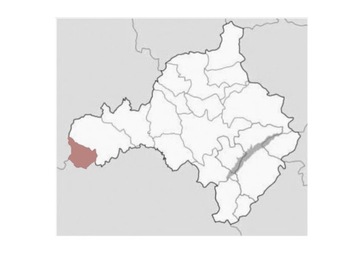 Η θέση του Πενταλόφου στον δήμο Βοΐου