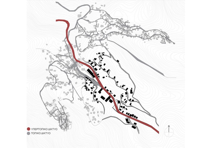 Οδικό δίκτυο στο σύνολο του οικισμού
