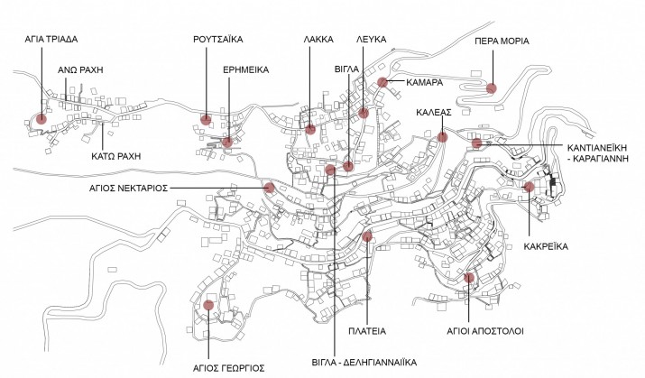 Χάρτης επιμέρους περιοχών/οικιστικών ενοτήτων