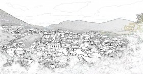 Εικόνα 1 : Άποψη οικισμού από τα ανατολικά