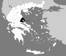 Θέση του νομού Μαγνησίας στο χάρτη της Ελλάδας