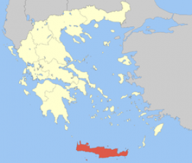 Η θέση της Κρήτης στην Ελλάδα.