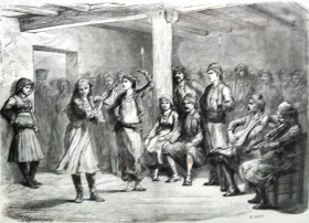 Γκραβούρα 19ου αι.- αρχιτεκτονική και παράδοση