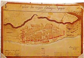 Σχέδιο της Κάτω Πόλης από τον Othon del Mirbach, 1836 