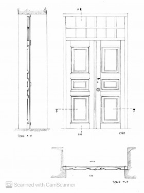2. Εξωτερική Όψη, Κατακόρυφη και Οριζόντια Τομή Εξώθυρας, κτιρίου 78.