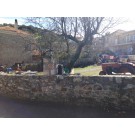 Αυλή με χαμηλή λίθινη μάντρα
