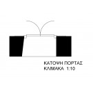 Σχέδιο κατασκευαστικής λεπτομέρειας θύρας